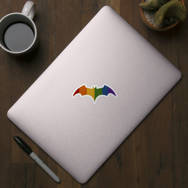 Batwoman - Pride Bat Symbol by VikingElf